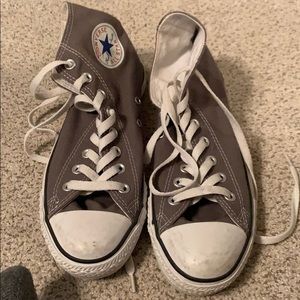 Gray high top converse size 9